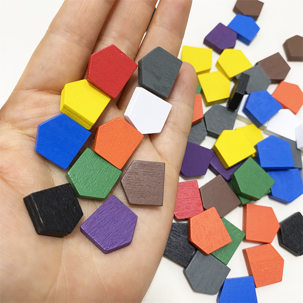 Board Game Verdant - Pions de maison en bois colorés