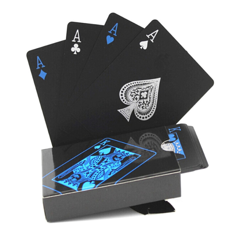 Board Game Illustration - Cartes à jouer en plastique noir,