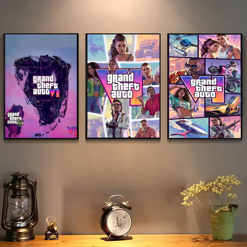 Board Game Splendor - Affiche autocollante du jeu GTA 6,