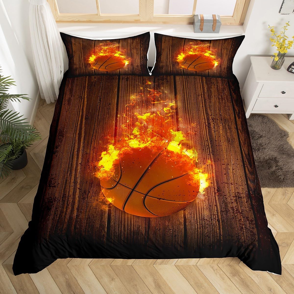 Board Game Nations - Housse de couette de basket-ball, double