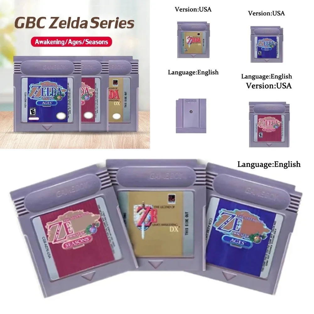 Board Game Zelda - Nouvelle Cartouche de Jeu Zelda GBC,