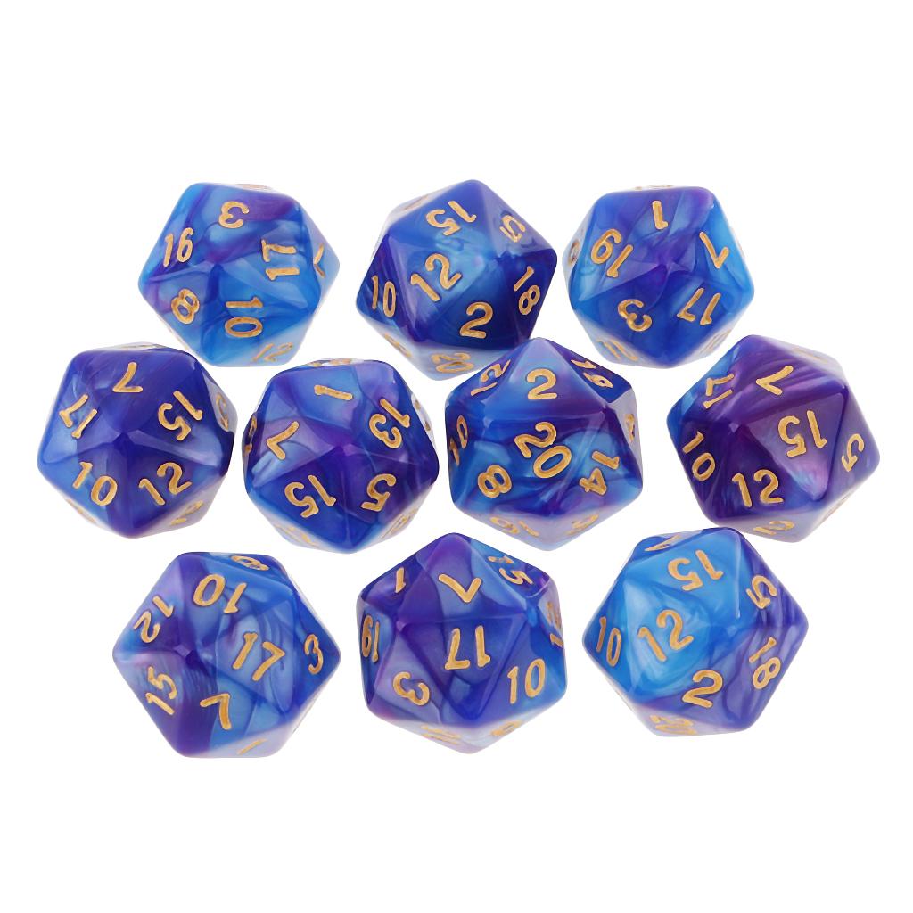Board Game Arena - 10 pièces dés polyédriques 20 faces