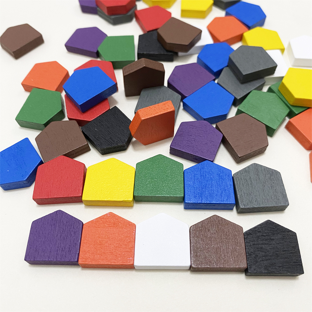 Pions de maison en bois coloré - Board Game Verdant avis et prix