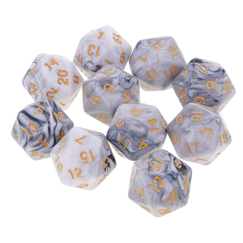10 pièces dés polyédriques 20  - Board Game Arena avis et prix